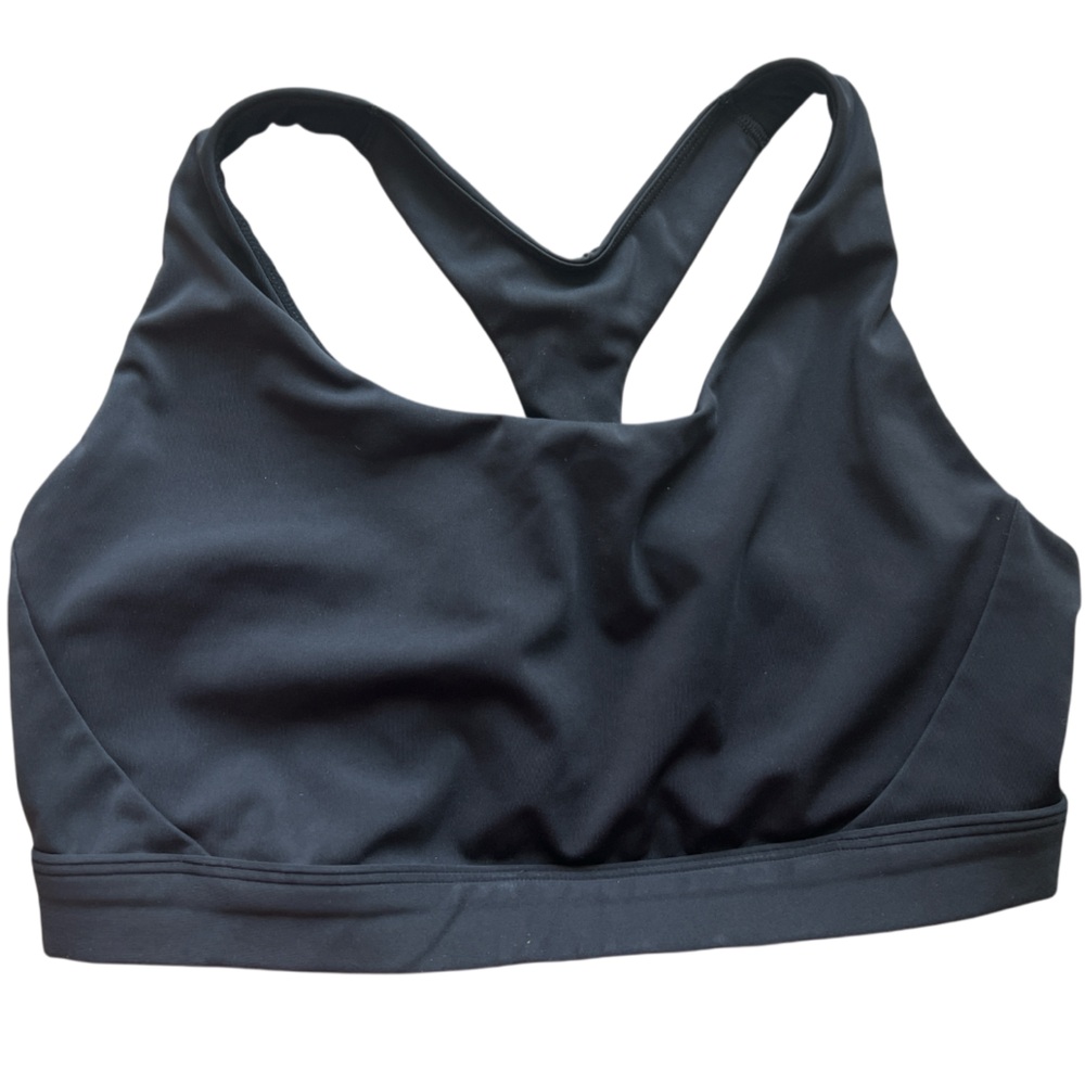 Athleta Black Racerback Sports Bra Medium Support No‎ Size Tag